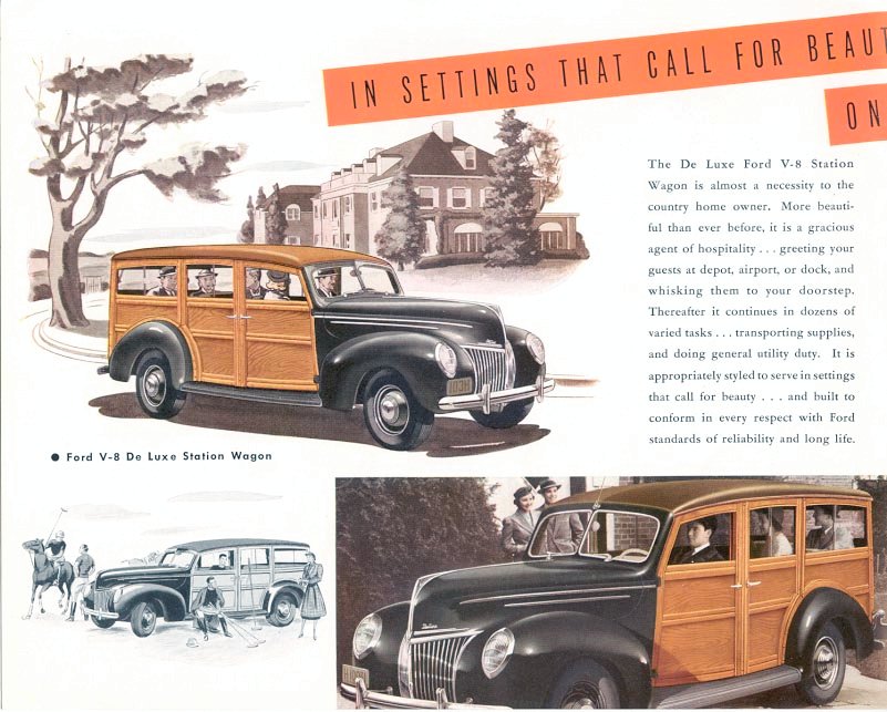1939 Ford Wagons Brochure Page 3